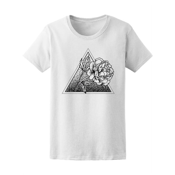 Triangle With Rose T-Shirt Women -Image by Shutterstock, Female Medium