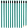thumbnail image 1 of Uxcell Triangle Wooden Pencils Bulk, 12 Pack HB Graphite Pencils with Eraser, Green, 1 of 7