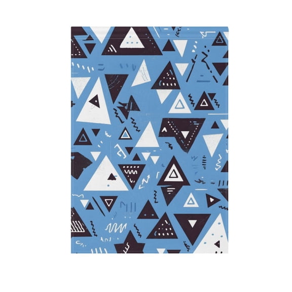 Triangle and Line Geometry Garden Flag House Banner 12" x 18" Double Sided Outdoor Yard Decoration