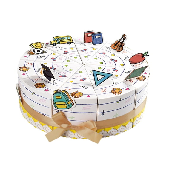Triangles Cake Shaped Party Favour Candy Box for School Season 10 Pieces Pack