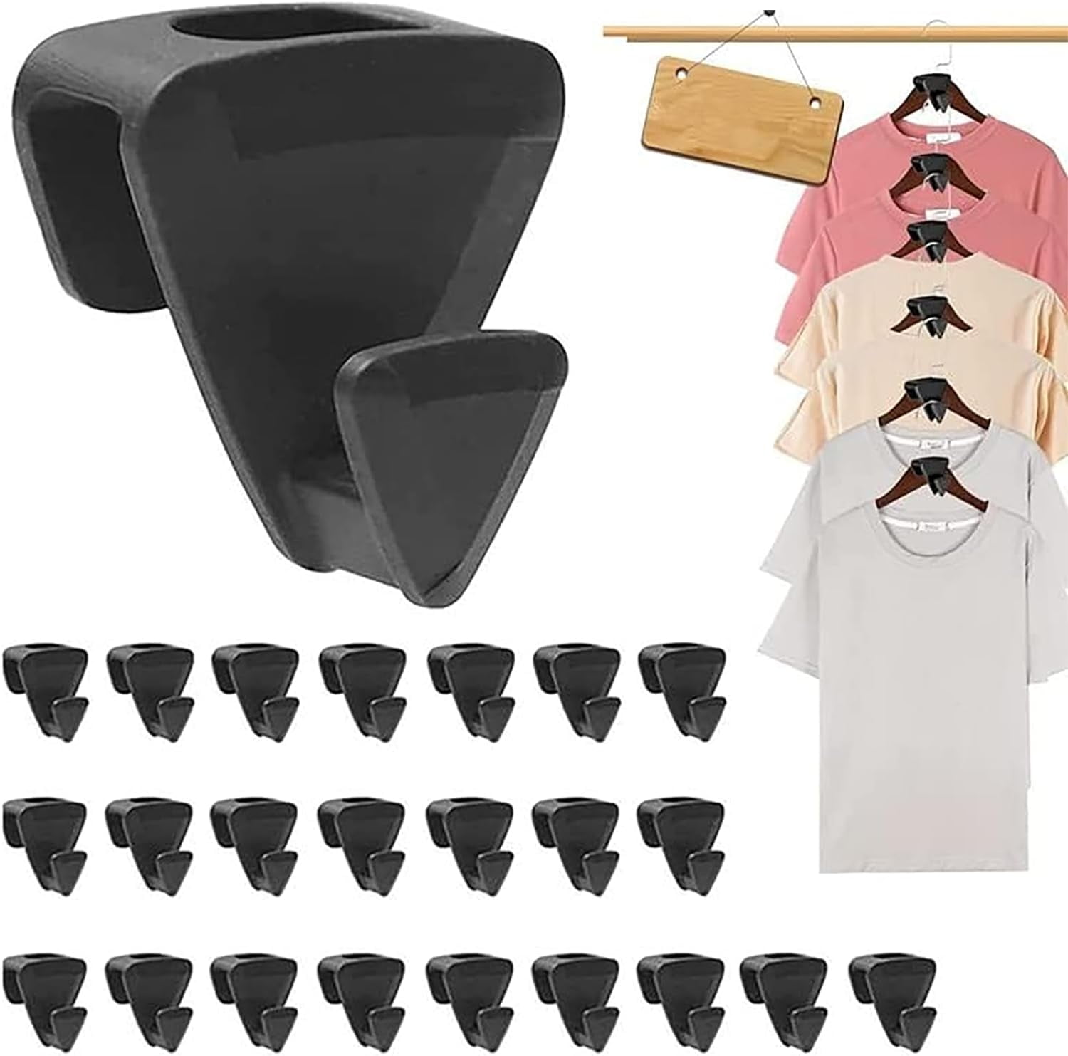Triangles Hanger Hooks, Space Saving Hanger Hooks for Organizer Closet