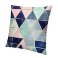 thumbnail image 1 of Triangles Navy Blush Mint Pillows Case Soft Throw Pillow Double-Sided Digital Printing Couch Pillowcase Square, 1 of 5