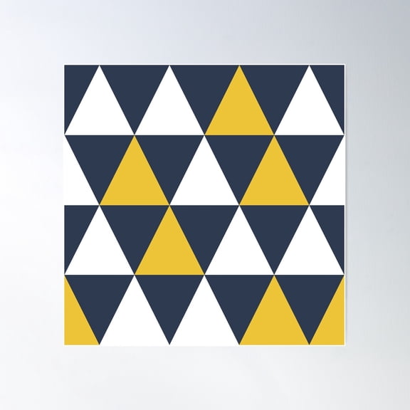 Triangles Poster Wall Art, Modern Wall Decor For Living Room Bedroom, 24x24 UNFRAMED