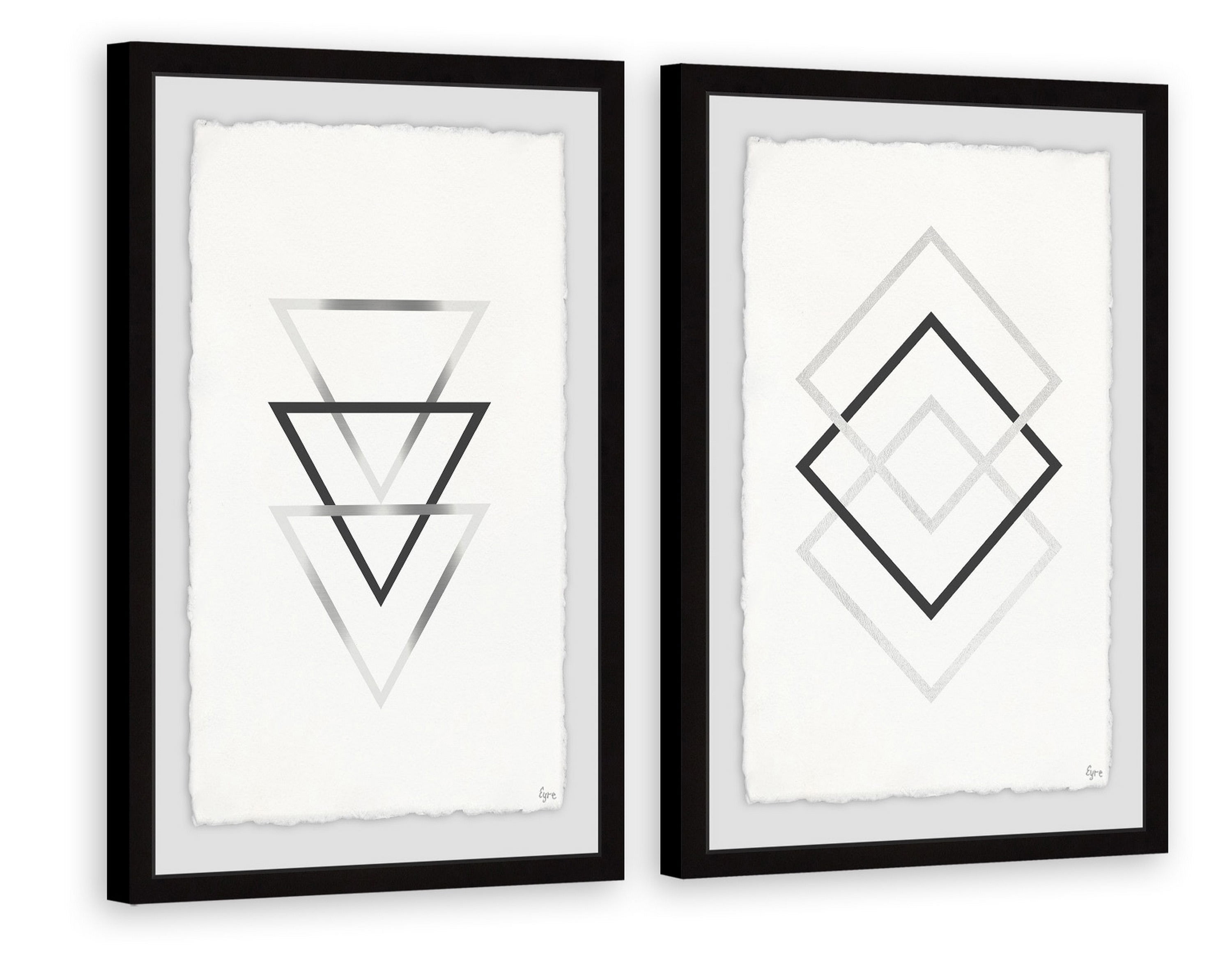 Triangles and Diamonds Diptych