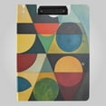 thumbnail image 1 of Triangles in Circle Abstract Pattern Foldable Binder Folder Clipboard with Pen Slot Double Clips A4 Size File Storage, 1 of 8