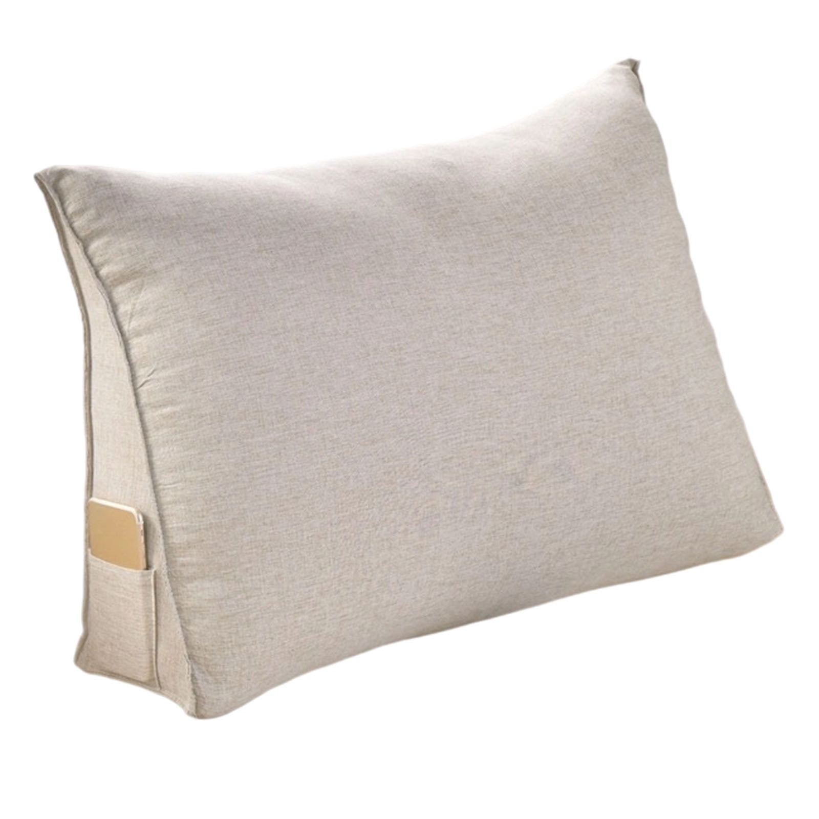 Triangular Back Support Pillow - Large Wedge Bolster Cushion for Reading in Bed & Sofa - Lumbar Neck Support with Removable Cover - Office Chair & Daybed Pillow