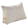 thumbnail image 1 of Triangular Back Support Pillow - Large Wedge Bolster Cushion for Reading in Bed & Sofa - Lumbar Neck Support with Removable Cover - Office Chair & Daybed Pillow, 1 of 5