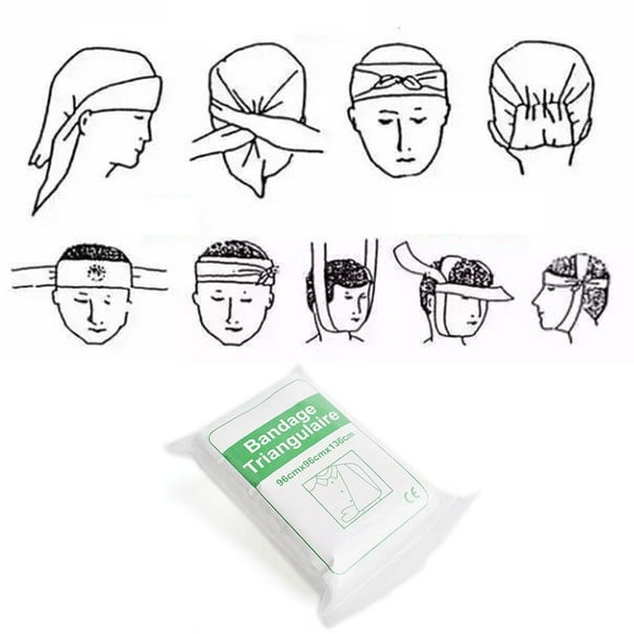 Triangular Bandages First Aid Triangle Bandage Non-Woven Cotton First Aid Kit Guide Self Adhesive Bandage