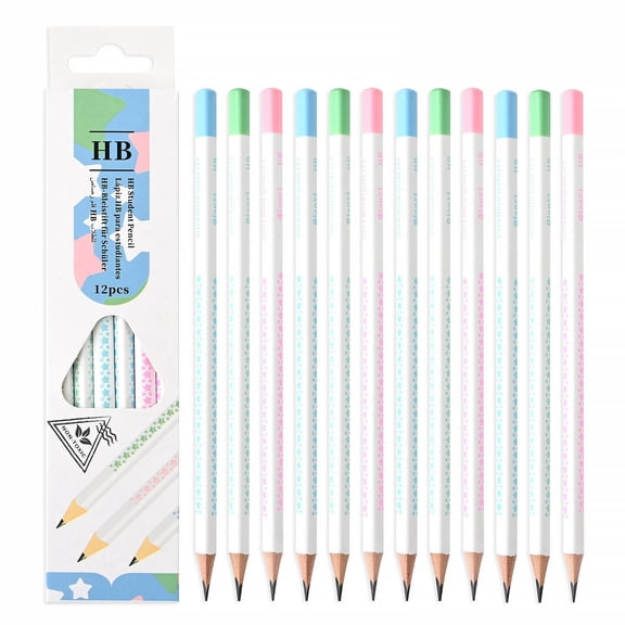 Triangular Barrel Pencils for Students Ergonomic Grip Smooth Writing Lead HB Pack of 10