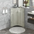 Triangular Bathroom Corner with Doors, Adjustable Shelves