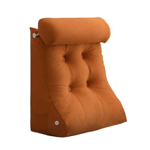 Triangular Bed Wedge Pillow with Adjustable Neck Support - Ergonomic Headboard Backrest for Reading, Watching TV & Gaming - for Beds, Sofas & Floor Lounging 21.6"x17.2"x10.2"