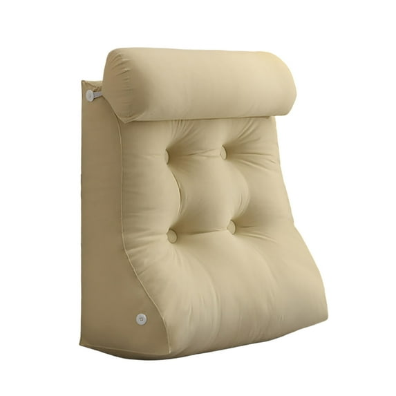 Triangular Bed Wedge Pillow with Adjustable Neck Support - Ergonomic Headboard Backrest for Reading, Watching TV & Gaming - for Beds, Sofas & Floor Lounging 23.6"x21.6"x10.2"