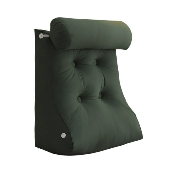 Triangular Bed Wedge Pillow with Adjustable Neck Support - Ergonomic Headboard Backrest for Reading, Watching TV & Gaming - for Beds, Sofas & Floor Lounging 23.6"x21.6"x10.2"