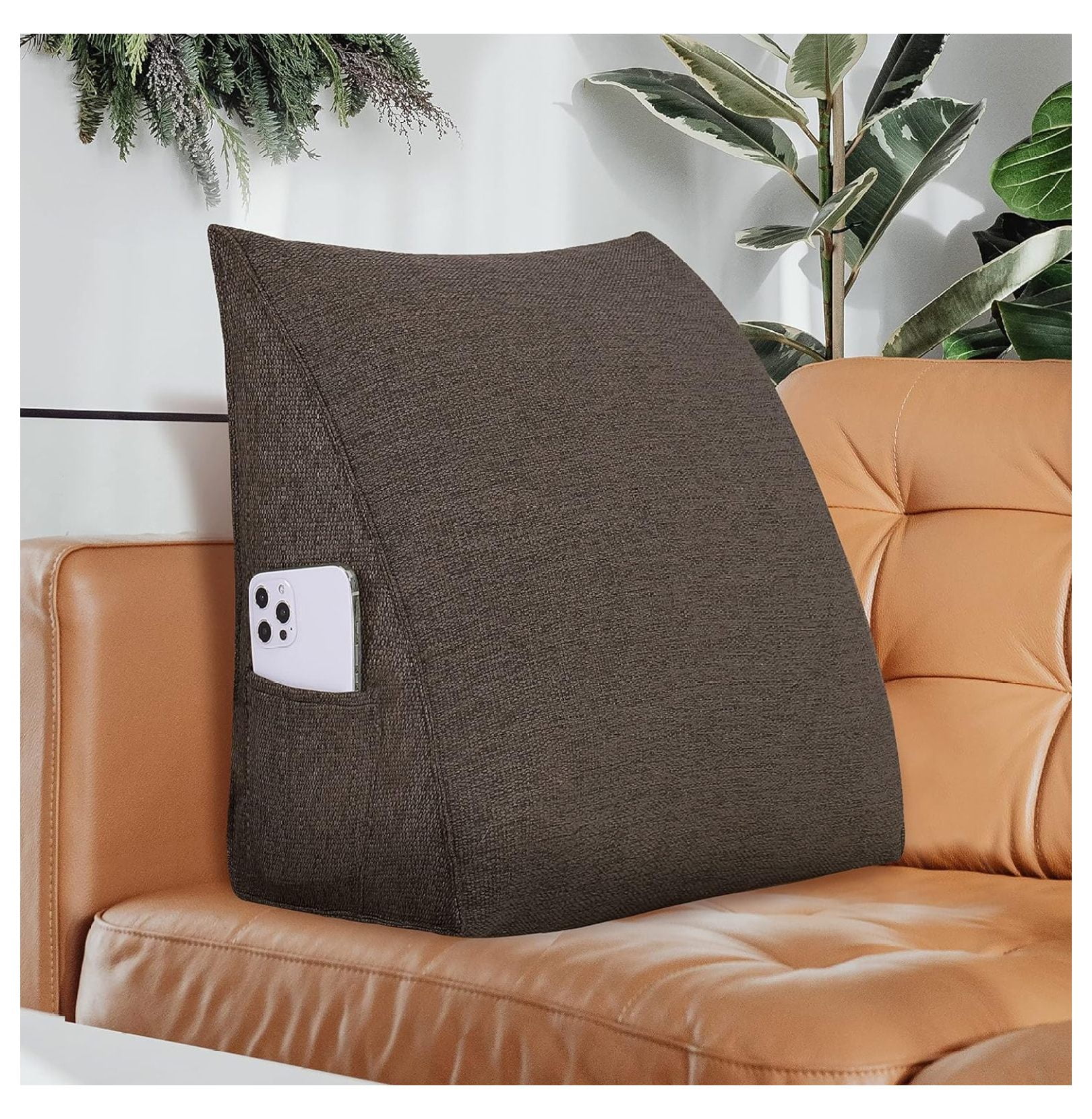 Triangular Bed Wedge Pillow Back Support Backrest Reading Pillows for Lumbar and Sitting Up