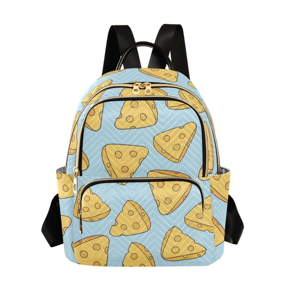 Triangular Cheese Fashion Backpack Quilted Lightweight Women Travel Daypack 14L