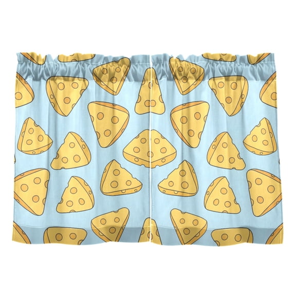 Triangular Cheese Tier Curtains Tier Kitchen Living Room Bedroom Balcony 2 Panels 27x24 Inch