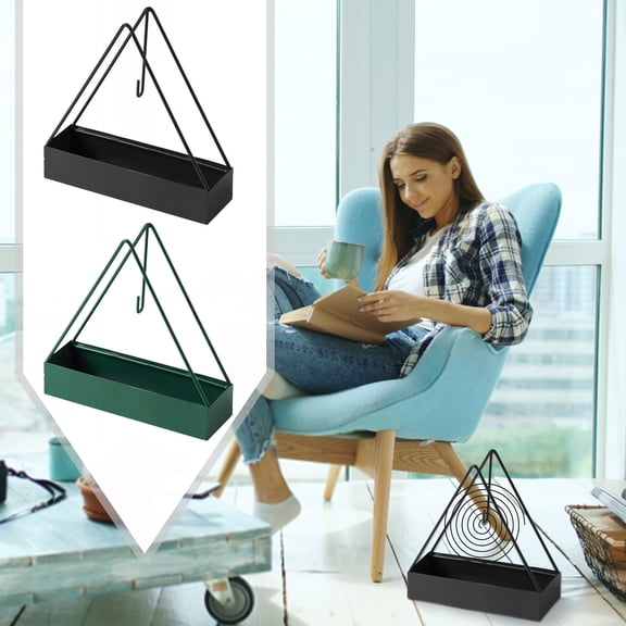 Triangular Coil Hanger Rack, Mosquito Coils Holder Full Metal Triangular Hanging Coil Tray Ash Catcher Storage Bracket Coil Vertical Stand Support Base for for Indoor Outdoor Camping B