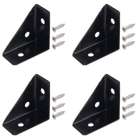 Triangular Corner Bracket Metal Corner Bracket Connector With Screws For Wooden Shelving Furniture | Bookshelf/Bed/Table/Cabinet/Desk,Wire Shelving Rack