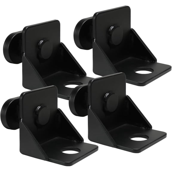 Triangular Design Shipping Container Anchor (4 Pack)More Stable, Heavy Duty Steel Shipping Containers Side Twist Lock, Black Powder Coated Shipping Container Tie Downs, Shipping Container Accessories