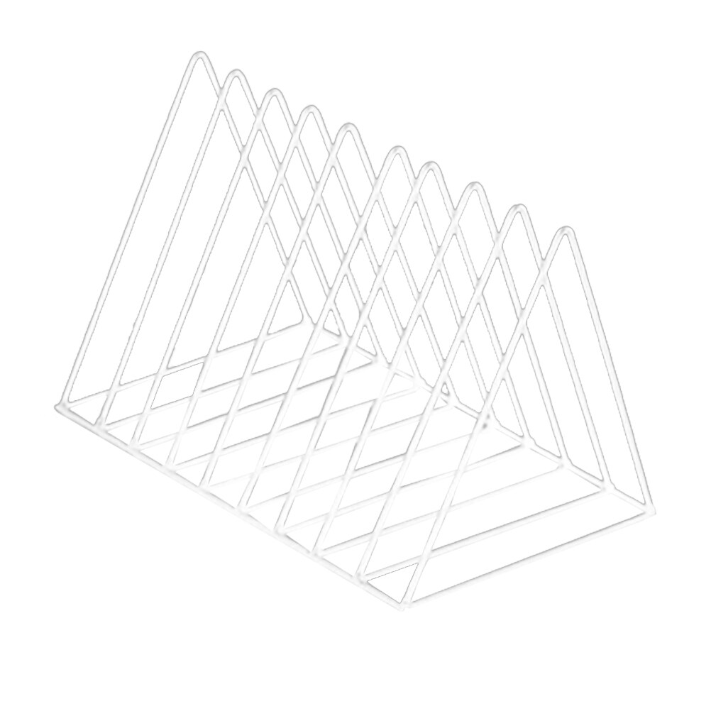 Triangular Desktop Book Rack Modern Metal Wire Bookshelf Simple Magazine Holder Rack for Home