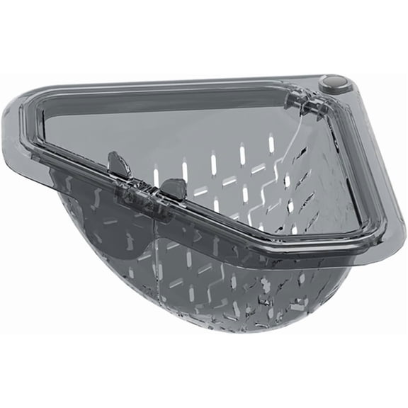 Triangular Draining Basket for Sink, Magnetic Corner Sink Strainer Basket, Touch-Free Food Catcher For Kitchen Sink (Gray)