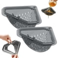 thumbnail image 1 of Triangular Draining Basket for Sink, Magnetic Corner Sink Strainer Basket, Triangular Magnetic Drain Baskets (2pcs), 1 of 8
