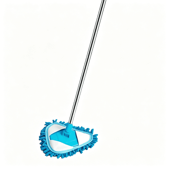 Triangular Dust Mop with 180° Rotating Head - Extendable Wet Dry Floor Mop for Hardwood Tile - Microfiber Washable Pads - Multi-Surface Cleaning Tool for Home Kitchen Bathroom | 1 Pack