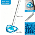 thumbnail image 1 of Triangular Dust Mop with 180° Rotating Head - Extendable Wet Dry Floor Mop for Hardwood Tile - Microfiber Washable Pads - Multi-Surface Cleaning Tool for Home Kitchen Bathroom | 1 Pack, 1 of 5