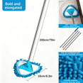 thumbnail image 1 of Triangular Dust Mop with 180° Rotating Head - Extendable Wet Dry Floor Mop for Hardwood Tile - Microfiber Washable Pads - Multi-Surface Cleaning Tool for Home Kitchen Bathroom | 1 Pack, 1 of 5