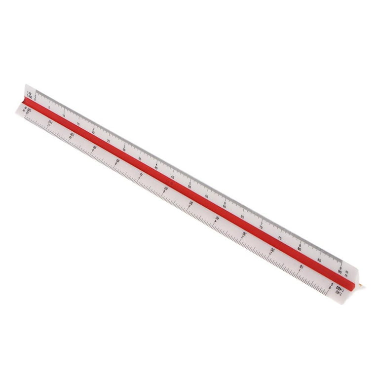 Triangular Engineer Scale Ruler Professional 30cm/12inch Metric Scale -  Solid Body Color-Coded Grooves - Enginee Mechanical Drafting Ruler