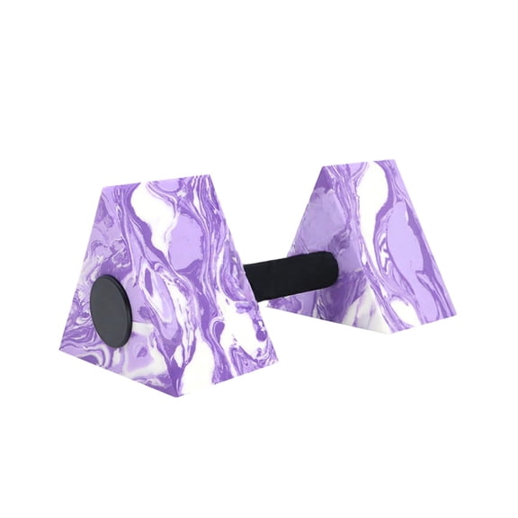 Triangular Floating Eva Water Fitness Dumbbells Lightweight Foam Pool Exercise Weights With Comfortable Handles(Purple&White-Style B)