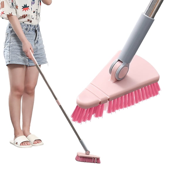 Triangular Floor Brush Long Handle Hard Brush Corner Tile Toilet Bathroom Clean Toilet Floor Brush,Household Cleaning Brushes