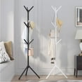 thumbnail image 1 of Triangular Floor Standing Metal Coat Rack, Space-Saving Modern Assembly Storage Hanger for Entryway Bedroom Living Room, Easy to Assemble and Detach Christmas Gift, 1 of 9