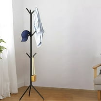 Triangular Floor-standing Coat Rack Space-saving Easy Assembly & Disassembly Sturdy Metal Frame for Entryway,Bedroom,or Living Room Use