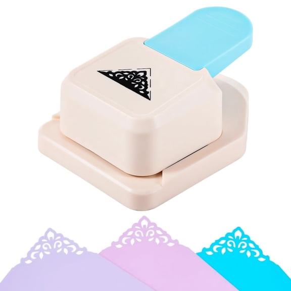 Triangular Flower Pattern Corner Punch, Large Lever Action Craft Corner Punch, Photo Cutter for DIY Scrapbook Supply