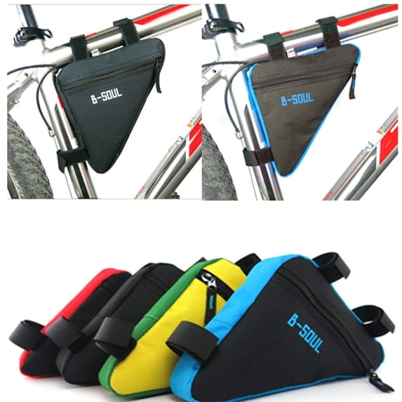 Triangular Frame Front Tube Bike Bag, B-SOUL Cycling Pouch, Saddle Panniers for Bicycle, Waterproof Storage, Easy Access, Durable for Road and Mountain Bikes Holiday Gift Ideas & Budget Picks