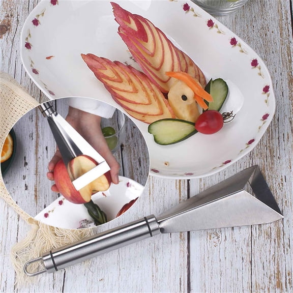 Triangular Fruit Carving Knife - 304 Stainless Steel Boxed Carving Tool With Ergonomic Handle For Kitchen Food Decoration, Fruit Platter Making, Culinary Arts