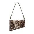 thumbnail image 1 of Triangular Geometric Under Arm Hobo Bag - PU Vegan leather - Leopard, 1 of 7