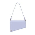 thumbnail image 1 of Triangular Geometric Under Arm Hobo Bag - PU Vegan leather - Lilac, 1 of 7