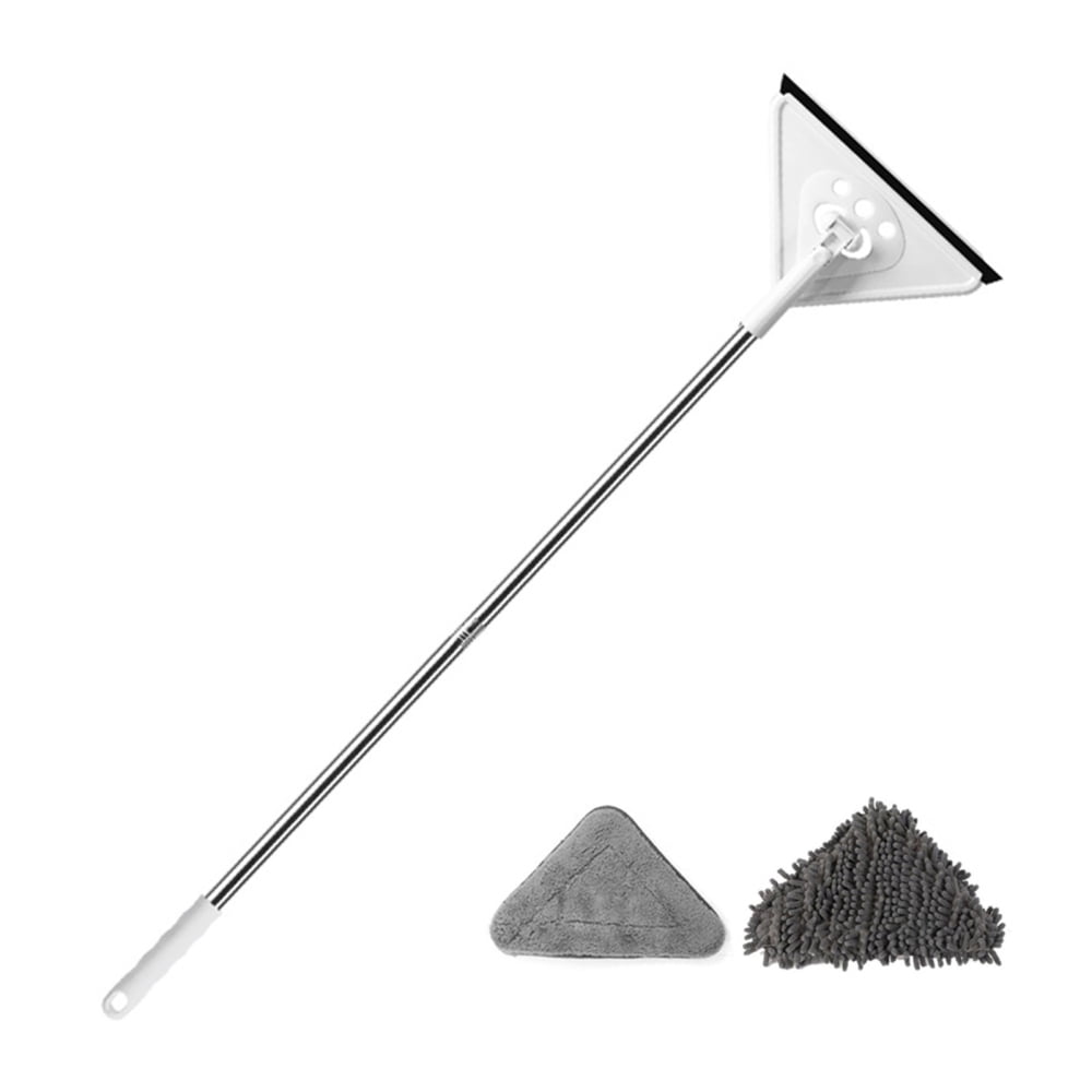 Triangular Glass Wiper with Long Handle Telescopic Rod Squeegee