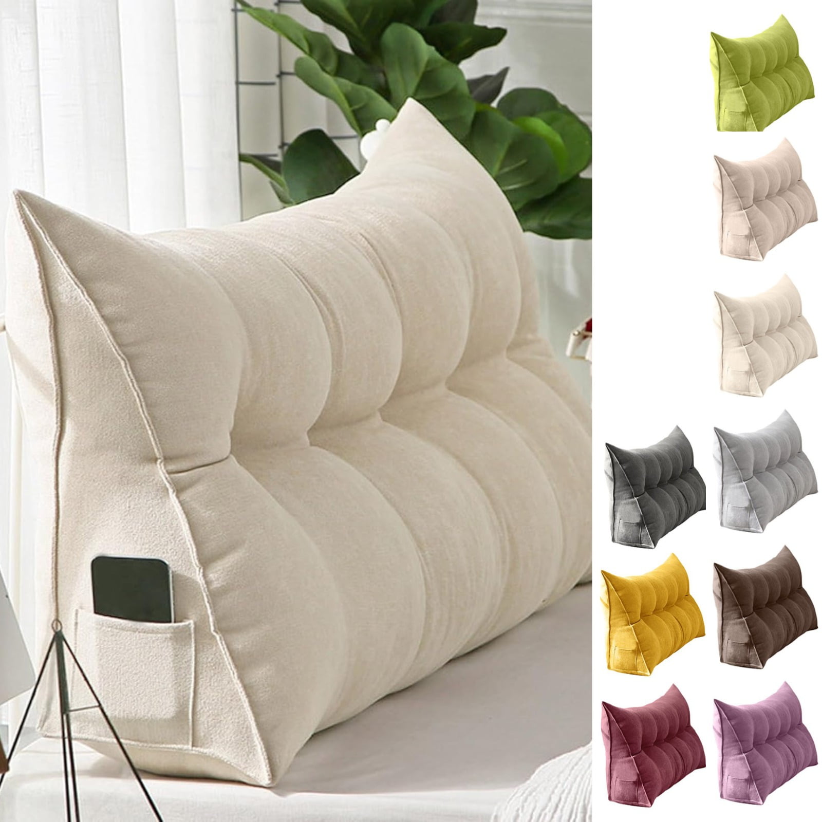 Triangular Headboard Pillow Twin for Dorm Headboard Bed Wedge Pillows ...