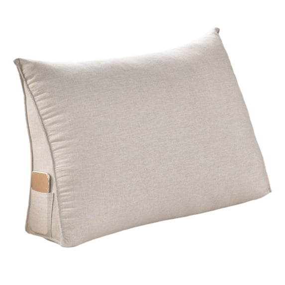 Triangular Headboard Pillow Twin Size Bed Bolster Backrest Reading Support For Dorm Room Sofa Couch With Removable Cover