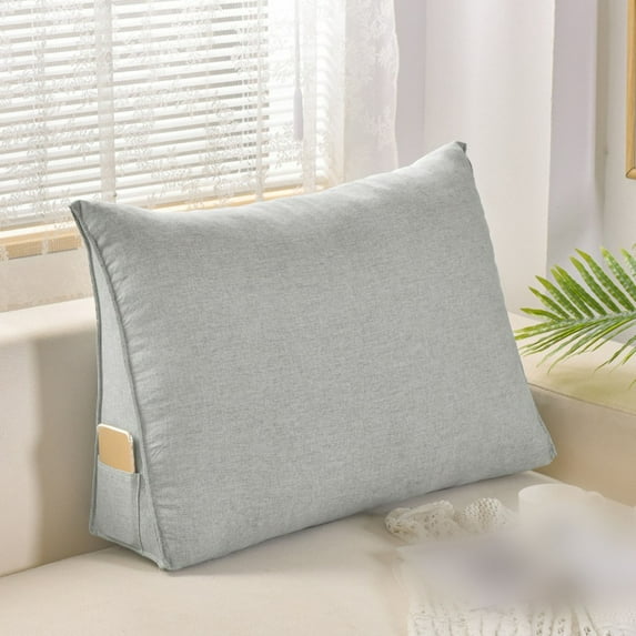 Triangular Headboard Pillow Twin Size Bed Bolster Cushion Backrest Reading Support For Dorm Room Comfort