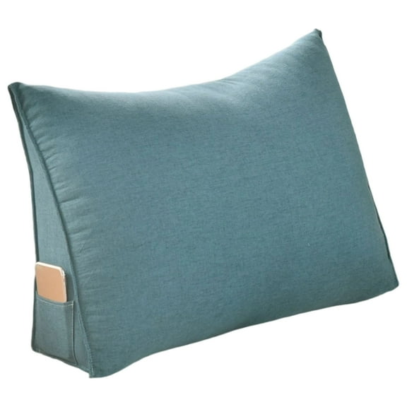 Triangular Headboard Pillow Twin Size Bed Bolster Cushion Backrest Reading Support with Removable Cover 80x50cm