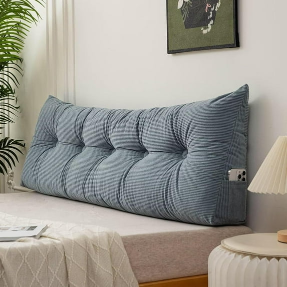 Triangular Headboard Pillow Twin XL, Suitable for Dormitory Headboards, Large Backrests, Waist Protection Pillows