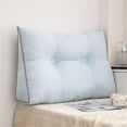 thumbnail image 1 of Triangular Headrest for Double Beds Backrest with Detachable Cover Ergonomic Long Pillow Backrest Suitable for Dormitory Beds Sofas Single Beds Bunk BedsBedside sofa triangle cushion 45*50*15cm, 1 of 9