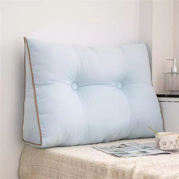 Triangular Headrest for Double Beds Backrest with Detachable Cover Ergonomic Long Pillow Backrest Suitable for Dormitory Beds Sofas Single Beds Bunk BedsBedside sofa triangle cushion 45*50*15cm