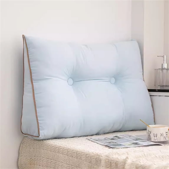 Triangular Headrest For Double Beds Backrest With Detachable Cover Long Pillow Backrest Suitable For Dormitory Sofas Beds Backrest Pillow Cushion Resting Reading (60*50*15cm)