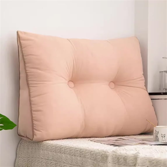 Triangular Headrest For Double Beds Backrest With Detachable Cover Long Pillow Backrest Suitable For Dormitory Sofas Beds Backrest Pillow Cushion Resting Reading (45*50*15cm)