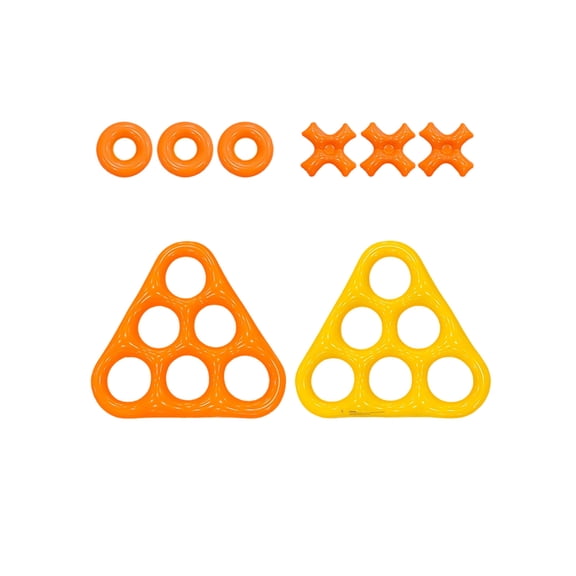 Triangular Inflatable Tic Tac Toe Floating Game Board With 6 Markers, Waterproof PVC Interactive Water Game For Pool Party Beach Backyard Lawn Orange